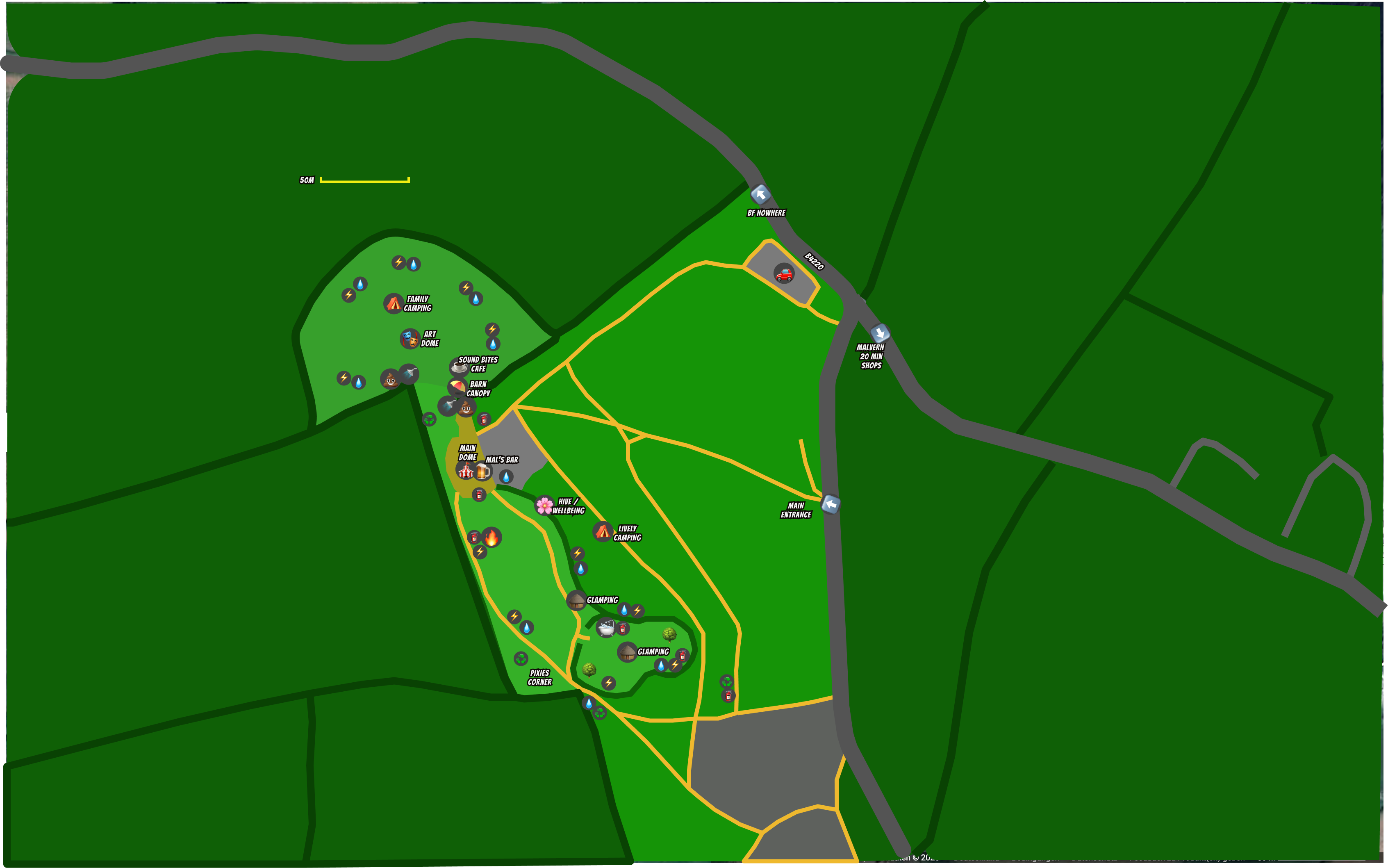 Lost in the Grass site map